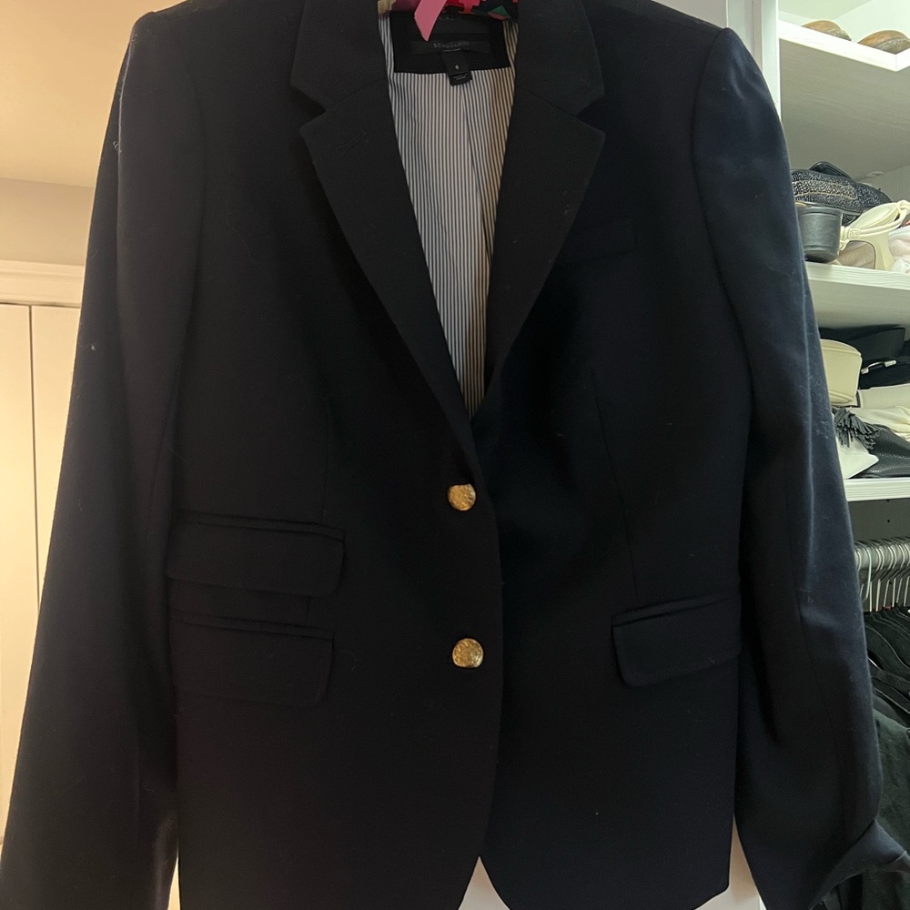 JCrew Navy Blazer with Gold Buttons